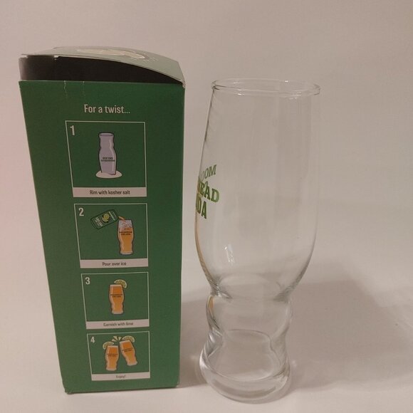 MOOSEHEAD Lager Chelada Glass BNIP Lime & Salt UNIQUE SHAPE Beer Glass Mexican - Picture 5 of 6